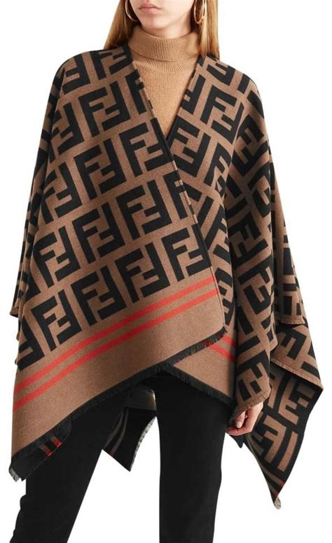 fendi ladies scarf|Fendi poncho long fur cape.